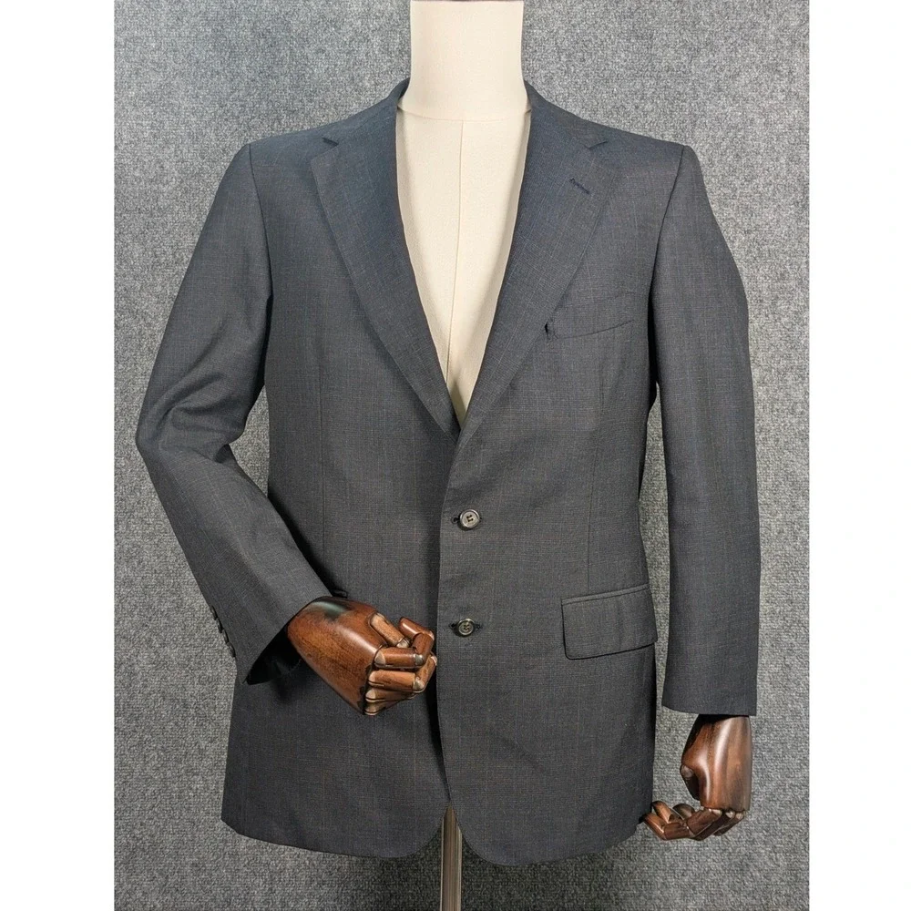 Polo University Club Ralph Lauren Blazer Mens 40R Grey Glen Check Sport Coat USA